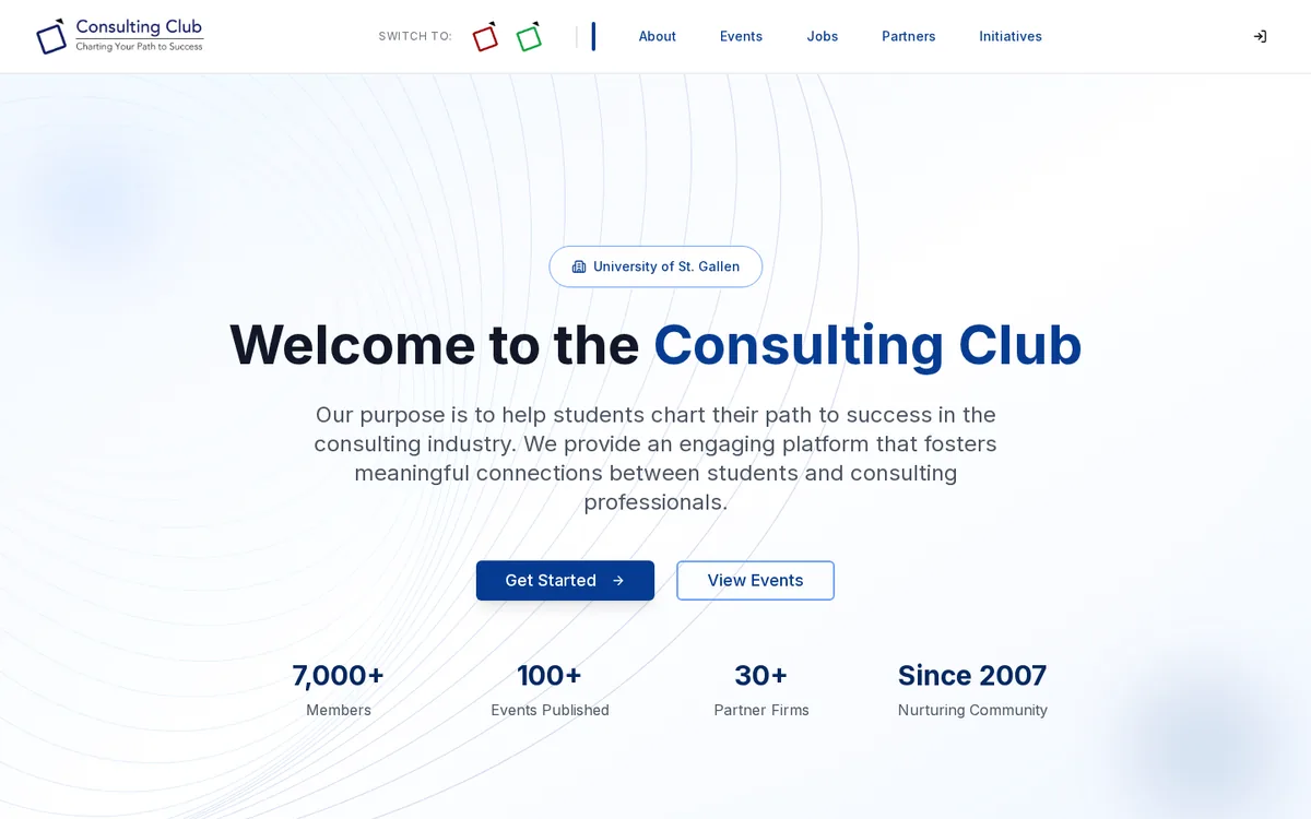 Haut de page de consultingclub.ch